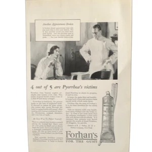 Vintage 1927 Forhan’s For the Gums Werbung Werbung - Bild 1 von 4