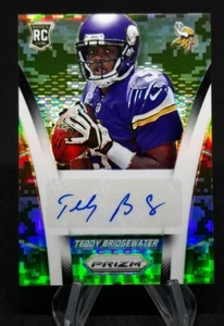 2014 Prizm Rookie Autograph 6/65 Camo Teddy Bridgewater RC Auto Broncos Vikings - Afbeelding 1 van 4