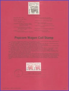 USA8 #2261 U/A SOUVENIR PAGE FDC STR2  Popcorn Wagon Precancel - Picture 1 of 1