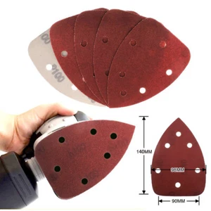 Grana 40-1000 fogli abrasivi gancio e passante levigatrice carta dischi triangolari - Foto 1 di 7