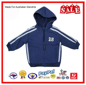 AUSQLTY MYER Baby Boys Girls Toddlers Size Cotton Sweat Jacket Coat Hood Pockets - Picture 1 of 2