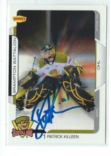 Patrick Killeen Signed 2009/10 Denny's OHL Brampton Battalion Team Issued Card