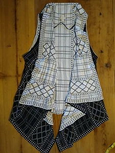 Cato Women Plus 18 20W Waterfall Cardigan Sweater Vest Open Front Geometric - Picture 1 of 5