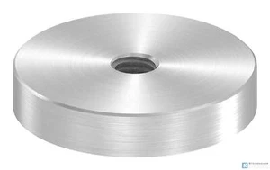 Parte inferior de acero inoxidable para soporte de puntos Ø52 mm, t = 10 mm, M10, conexión plana - Imagen 1 de 4