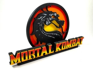 Mortal Kombat 3D gedrucktes freistehendes Logo - Bild 1 von 6