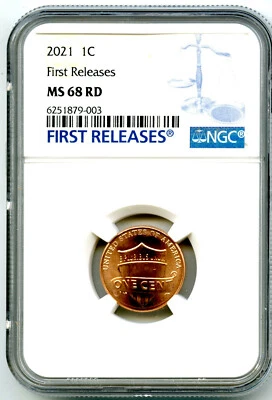 2021 P LINCOLN UNION SHIELD PENNY NGC MS68 FIRST RELEASES CENT RARE TOP POP=4 - Image 1 of 2