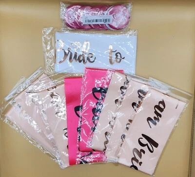 16 piezas Fajas y prendedores de despedida de soltera, novia de equipo, despedida de soltera, novia para ser NUEVO Foto 1 de 4