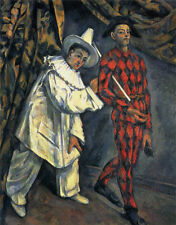 Oil painting Paul Cézanne - Pierrot and Harlequin The last day of the Carnival