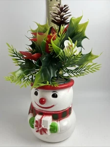 Decoración jardinera muñeco de nieve vintage La Parisienne Joseph Markovits - Imagen 1 de 9