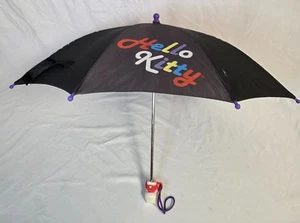 Hello Kitty Umbrella Dome Children's Girls Lightweight Black Rain Shelter - Picture 1 of 9