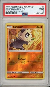 2018 Pokemon Sun & Moon Forbidden Light Pancham Reverse Holo Foil #65 PSA 9 - Picture 1 of 2