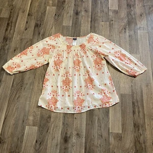 Patagonia Organic Cotton Peasant Floral Top Women's Small Boho Cottagecore - Picture 1 of 5