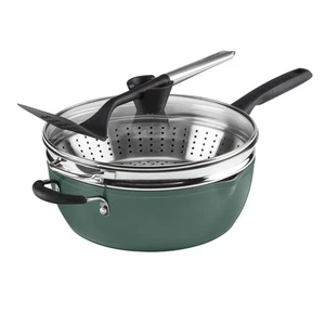 CUISINART PREFERRED PAN 4-PC SET - SAGE GREEN (MULTI-PURPOSE PAN w/COVER) - Picture 1 of 5