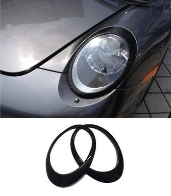 Cubierta de párpado de faros de fibra de carbono para Porsche 997 911 2005-11 Foto 1 de 4