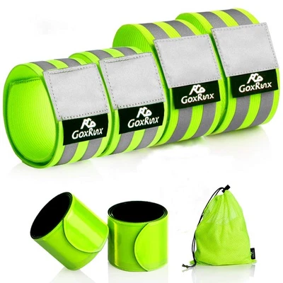 Reflective Bands 6 Pack Armband Wrist Ankle Gear for Night Running & Cycling - Image 1 of 4