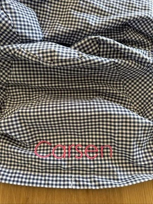 POTTERY BARN KIDS Guinga Pascua Cesta Forro - Azul - Grande - Monograma Carsen Foto 1 de 2