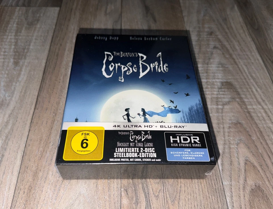 Corpse Bride - Hochzeit mit einer Leiche - Steelbook (4K UHD + Bluray) Neu & OVP - Bild 1 von 1