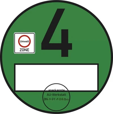 100xOffizielle Grüne Feinstaubplaketten Umweltplakette  UV Beständig Bedruckt ! - Bild 1 von 2