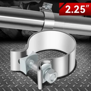 1Pc 2.25" T409 Stainless Steel Narrow Band Muffler Exhaust Pipe Clamp Sleeve - Bild 1 von 6