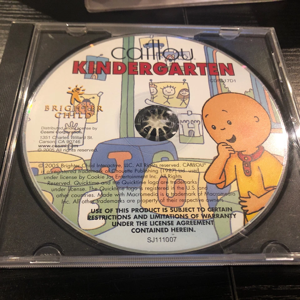 Caillou Kindergarten CD Rom 2005 By Brighter Child - Image 1 of 4