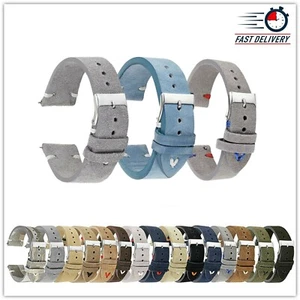 Correa de reloj Alcántara terciopelo gamuza cuero correa de reloj correas de muñeca de repuesto - Imagen 1 de 16