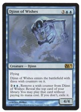 MTG 2012 Rare Djinn of Wishes, M-NM, has never been played.