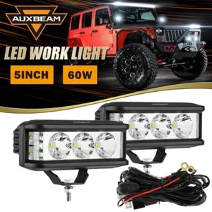 AUXBEAM Pair 5" INCH 60W Side Shooter LED Light Bar Offroad Driving Lamp ATV UTV - Picture 1 of 12