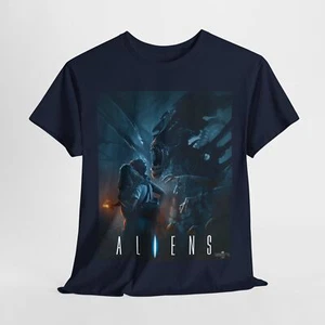 Aliens 1986 Ridley Scott Movie T shirt Unisex Heavy Cotton Tee - Picture 1 of 34