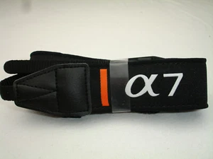 SONY ALPHA 7 camera neck strap A7 Black 1.25" Wide, NEW - Picture 1 of 4
