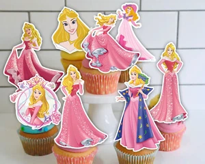 Aurora cupcake cake topper birthday party supplies decoration malificent - Picture 1 of 8