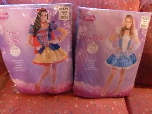 2 Costume Disney Snow White Cinderella Princess Halloween Lot Women Small - Picture 1 of 3