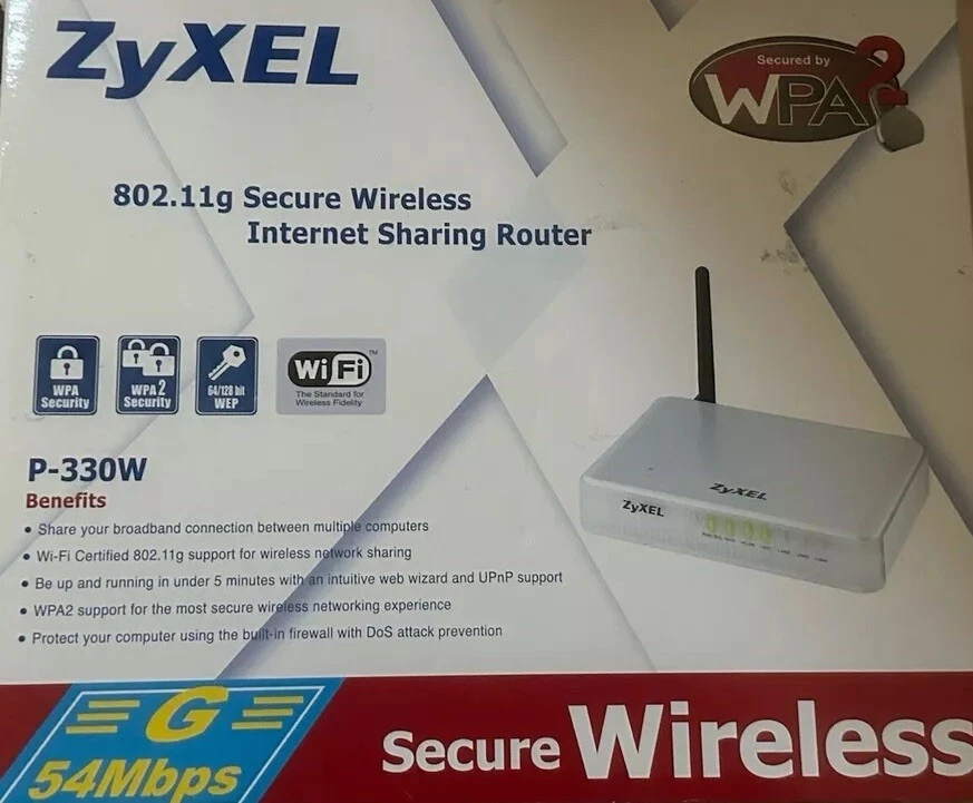 ZYXEL P-330W 54 Mbps 4-Port 10/100 Wireless G Router - Image 1 of 1