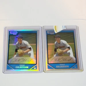 2007 Bowman Chrome Draft REFRACTOR RC Charlie Culberson x1 - Picture 1 of 2