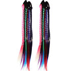 Rainbow Braided Hair Extensions - 12Pcs-Eq