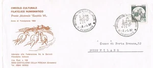 Italien Brief aus Castiglione della Pescaia - Pferde, Burg - hors, cavallo - Bild 1 von 1