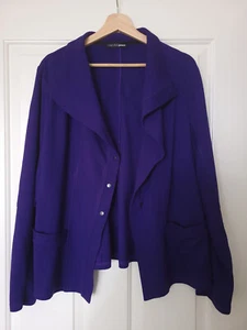Warwick Jones Women's Purple Blue Blazer Button Up Size 16 - Picture 1 of 6