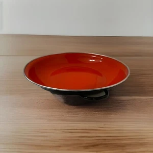 Vintage MCM Emo Celji Nesting Enamel Saute Pan Yugoslavia Porcelain Enamel Red - Picture 1 of 8