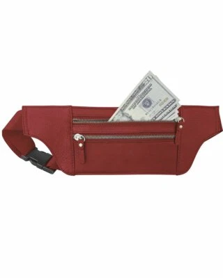 Riñonera artesanal de cuero de vaca cintura bolso de hombro cinturón fino para dinero Foto 1 de 4