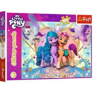 Rompecabezas Trefl Rojo 100 Piezas Brillo - My Little Pony - Ponis Brillantes - Imagen 1 de 5