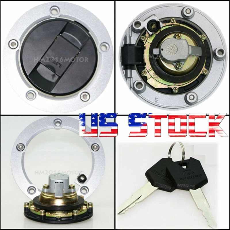 Fuel Gas Cap Cover 2 Keys For Suzuki GSF650S Bandit 2005–2012 GSX650F 2008-2012 Foto 1 de 4