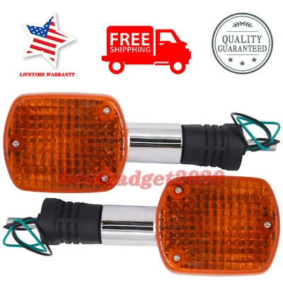 适用于本田 Nighthawk CB650SC CB550SC 2x 前转向信号指示器 33400-MB1-406 — 第 1/4 张图片