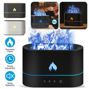 250ml USB Air Humidifier Essential Oil Aroma Diffuser 3D Flame Mist Home Decor - Picture 1 of 15