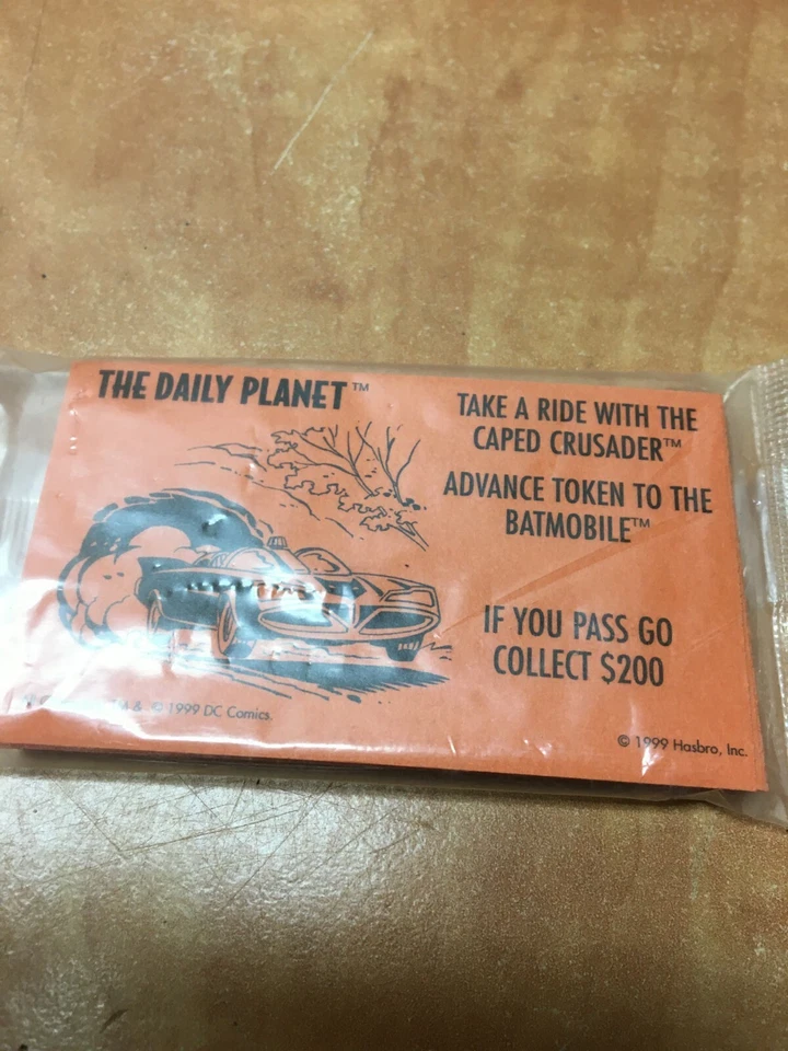 1999 Monopoly JUSTICE LEAGUE DAILY PLANET CARDS SEALED - Image 1 of 1