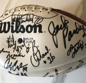HOUSTON OILERS AUTOGRAPHED TEAM FOOTBALL - Picture 1 of 9