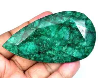 Natural ENORME Esmeralda Verde Brasil 2000 Ct Corte Pera Piedra Preciosa Suelta Certificada AGL Foto 1 de 4