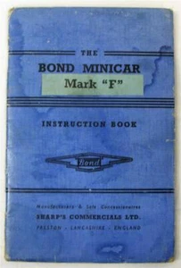 BOND Minicar Mark F Car Owners Handbook c1960 - Picture 1 of 7