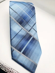 Madison, Blue, Gray 100% Silk Men's Necktie - Picture 1 of 6