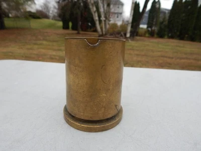 WWI WWII HEAVY BRASS TRENCH ART ASHTRAY - Image 1 of 4