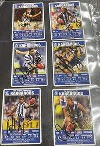 6x North Melbourne Kangaroos Footy Cards Teamcoach Hand Signed 2008 Harvey - Picture 1 of 17