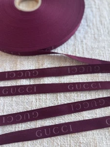 Authentic GUCCI Ribbon Rosso, 5/8 Inches wide, sell by the yard, Made in Italy. - Picture 1 of 16